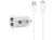 Mercury_AV Dual USB Bullet Car Charger 2.1A - White - Micro USB 
