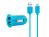 Mercury_AV Dual USB Bullet Car Charger 2.1A - Blue - Lightning for iPhone 5/5S/4C 