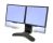 Ergotron 33-299-195 LX Dual Display Lift Stand - For Two Monitors up to 24