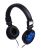 Laser AO-HEAD15-BLU DJ Style, Over Ear Headphones - Blue (Skull Motif)High Quality Sound, Deep Bass, Big 40mm Full Range Drivers, In-Line Volume Control, Lightweight, Comfort Wearing