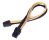 SilverStone PP07-IDE6BG 6-Pin To 6-Pin PCI-E Sleeved Power Cable Extension - Black/Gold