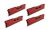 Corsair 16GB (4 x 4GB) PC4-19200 2400MHz DDR4 RAM - 14-16-16-31 - Vengeance LPX Red Series