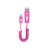 Blueflame Micro USB To USB - 1M Coiled Cable - Pink