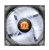 ThermalTake Luna 8 LED Fan - 80x80x25mm, Hydraulic Bearing, 1400rpm, 19.607CFM, 18.5dBA - White LED/Black Frame