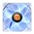 ThermalTake 80mm Pure 8 LED Fan - Blue LED/Clear Frame80x80x25mm, Sleeve Bearing, 1400RPM, 19.38CFM, 18.3dBA