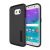 Incipio DualPro SHINE Dual Layer Protection with Brushed Aluminum Finish - To Suit Samsung Galaxy S6 Edge - Black/Black