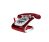 Uniden Modro 15 Retro Style Corded Phone System - Red3-Line White Backlit LCD Display with Icons, Redial, ID, 4 Level Ringer Volume, Duplex Speakerphone on Base, Time And Date Display