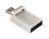 Transcend 32GB JetFlash880 On-The-Go Flash Drive - Lighter & Smaller Metallic Design, Water & Dust Resistant, USB3.0 - Silver