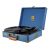 Mbeat Woodstock Retro Turntable - Built-In Speakers, Headphone Jack, 3.5mm Audio In And RCA Audio Out, 3-Speed Play Audio, Retro Brief-Case Styled Design - Blue