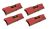 Corsair 32GB (4 x 8GB) PC4-19200 2400MHz DDR4 RAM - 16-16-16-39 - Vengeance LPX Red Series