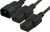 Comsol IEC-MFF-02 Y Power Splitter Cable - 1 x IEC-C14(M) to 2 x IEC-C13(F) - 2M
