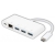 8WARE USB Type-C to 3-Port USB3.0 Type-A Charging Hub w. Gigabit Ethernet and USB Type-C Charging Port - White