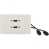 Alogic 2-Port HDMI Horizontal Clipsal 2000 Wall Plate w. Panel Mount Cables - White