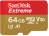 SanDisk 64GB Extreme MicroSDXC Card w. SD Adapter - UHS-I/C10/U3/A1 V3090MB/s Read, 60MB/s Write