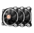 ThermalTake 120mm Riing 12 High Static Pressure LED Radiator Fan - 3-Fan Pack, White LED/Black Frame120x120x25mm, Hydraulic Bearing, 1000~1500RPM, 40.6CFM, 18.7~24.6dBA