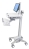 Ergotron StyleView Document Medical Cart w. LCD Pivot - SV40, White/Grey/Polished AluminiumNon-Powered