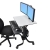 Ergotron WorkFit-C Dual Sit-Stand Mobile Office Desk Workstation - Black/Grey