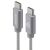 Alogic USB 2.0 USB-C to USB-C Cable - Charge & Sync - Male to Male - Prime Series - 1m - Space Grey