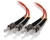 Alogic ST-ST Multi Mode Duplex LSZH Fibre Cable - 62.5/125 OM1 - 3M