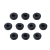 Jabra Engage Ear Cushions 10 pieces for Mono Headset - Black