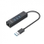 Simplecom CHN420-BK Aluminium 3 Port SuperSpeed USB HUB with Gigabit Ethernet Adapter - Black