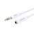 UGreen 10747 3.5mm Male to 3.5mm Female Extension Cable, White - 1M