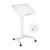 Brateck Height Adjustable Mobile Workstation with Foot Pedal and Tiltable Desktop - White