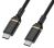 Otterbox USB-C to USB-C Fast Charge Cable - Black Shimmer - USB 2.0/USB PD, 3 AMPS (60W), 480 Mbps Data Transfer Rate, Durable Cable