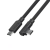 Alogic Elements Pro Right-Angle USB-C to USB-C Cable - 2m, Black