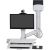 Ergotron StyleView Combo Arm System with Worksurface and Small CPU Holder (White)