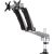 Startech ARMDUAL30 Mounting Arm for Monitor - Black, Silver - TAA Compliant - Adjustable Height - 2 Display(s) Supported - 76.2 cm (30