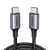 UGreen USB-C To USB-C Cable (2M) - Grey+ Black (6957303851522), Support 3A/60W Fast Charging, 480Mbps Data Transfer Rate, Support PD3.0/QC4.0/FCP