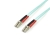 Startech Aqua OM4 Duplex Multimode Fiber Optic Cable - 100 Gb - 50/125 - LSZH - LC/LC - 3 m
