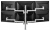Atdec Six Monitor Arm 750mm Post Desk Mount. Max load: 0-9kg per arm (12kg middle arm) - Black