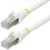 StarTech.com 1.5m CAT6a Ethernet Cable, White Low Smoke Zero Halogen (LSZH) 10 GbE 100W PoE S/FTP Snagless RJ-45 Network Patch Cord