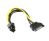 Generic 20cm PCIe 6Pin Male to SATA 15Pin Male Cable