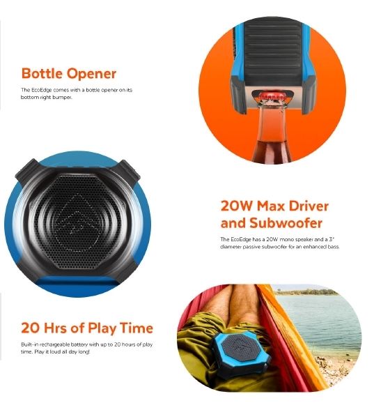 ecoedge waterproof bluetooth speaker