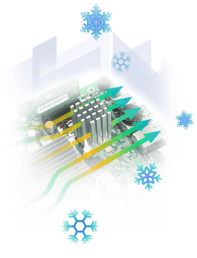 Powerful and high efficient cooling design
 