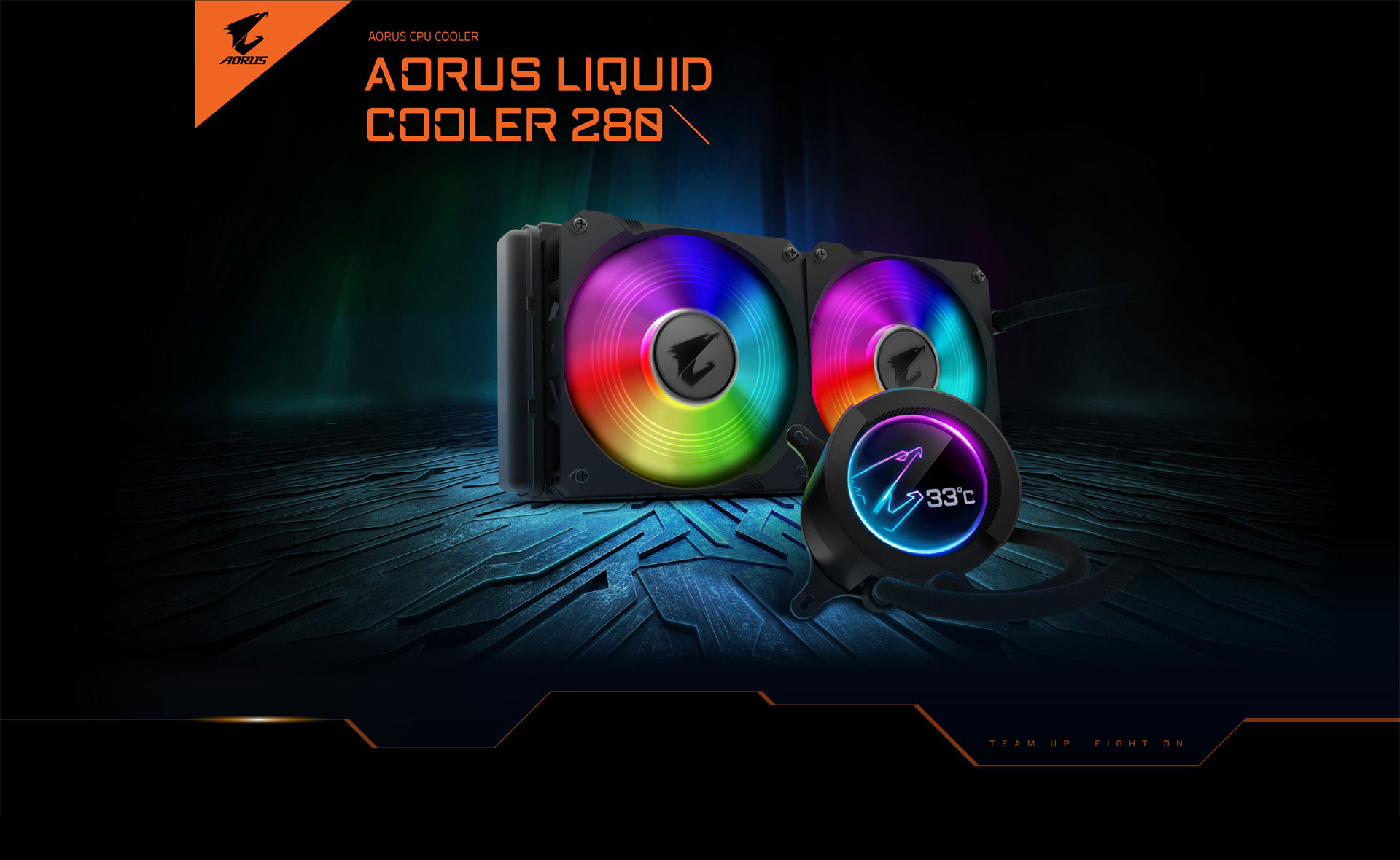 aorus liquid cooler 280 custom image