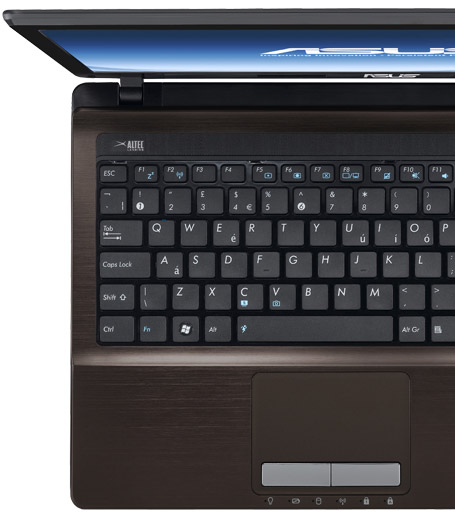 ASUS K seires with ergonomic chiclet keyboard and Palm Proof technology 