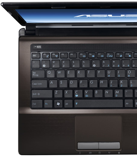 ASUS K seires with ergonomic chiclet keyboard and Palm Proof technology 