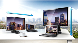 Optimise your viewing experience with the Dual Hinge Stand