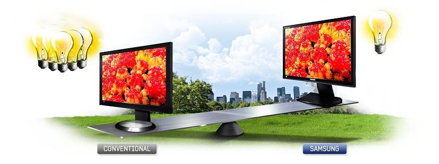 Enjoy energy savings with the lightweight LED display