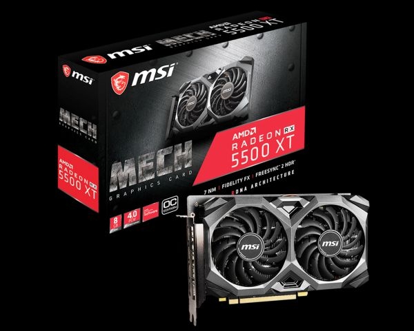 Vga msi radeon rx 2025 5500 xt mech 8g oc