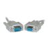 Generic 2M DB9M to DB9F M/F Serial Extension Cable Black