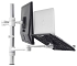 Atdec AFS-AT-NBC-SW Dual Notebook/Monitor Arm Combo Desk Mount - White