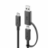 Alogic Elements Series USB-C to USB-C Cable with USB-A Adapter - 1.2m - Male-Male - 5A/10Gbps