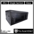 LeaderTab Assembled 4U Wall Mount Cabinet (600mm x 450mm) Glass Door - Black Metal Construction - Top Fan Vents - Side Access Panels
