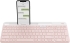 Logitech K580 Slim Multi-Device Wireless Keyboard - Rose  Wireless Technology, Slim Design, Comfortable Typing, USB Receiver