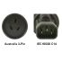 Generic AU to IEC 60320 C14 Power Plug Adapter (3-Pin Power Plug Female to IEC Male)